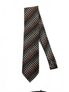 Knightsbridge Men's Polyester Tie with Geometric Pattern